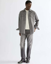 Wrangler Oversized Western Shirt - Black Heather