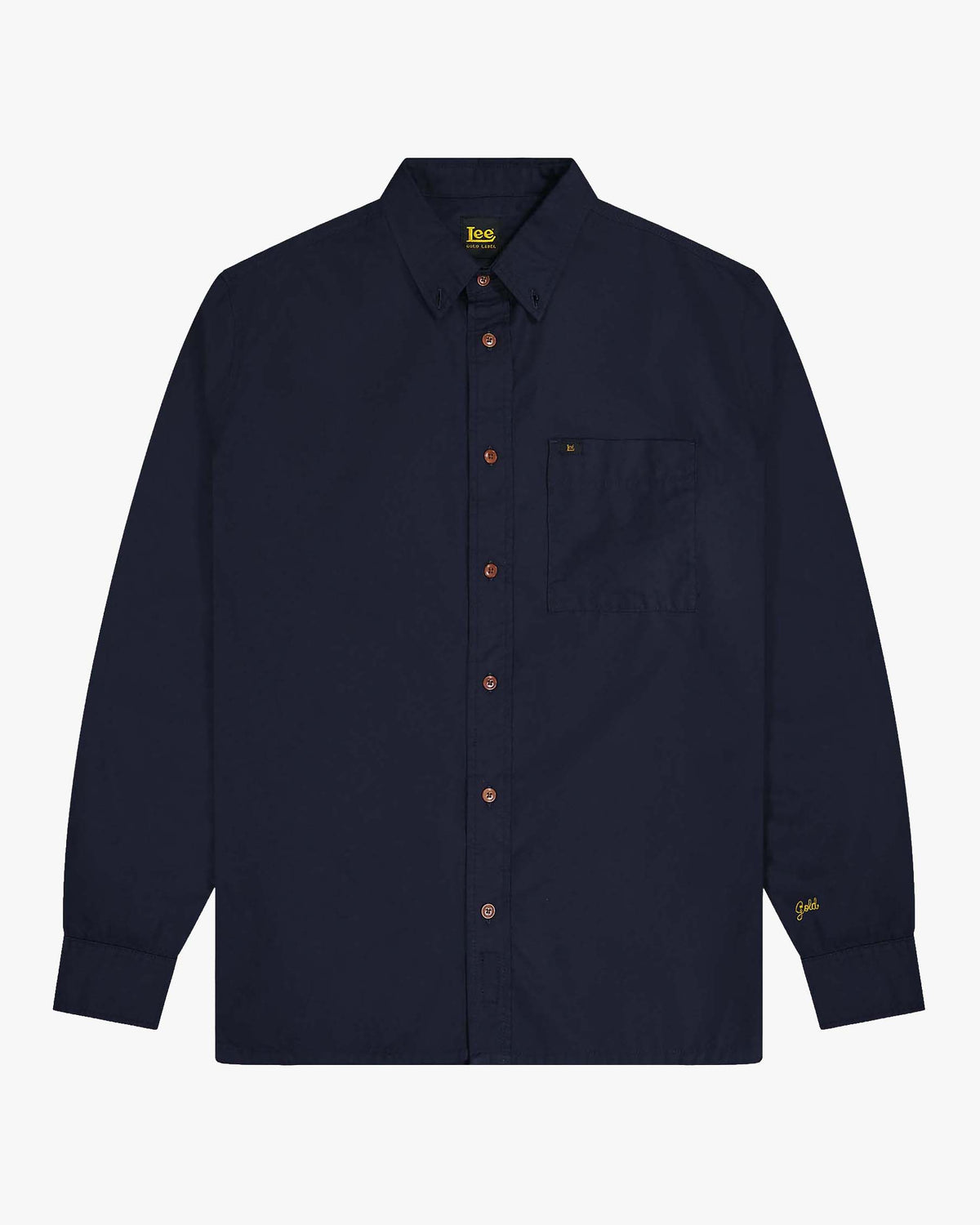 Lee Gold Oxford Button Up Shirt - Rebel Navy