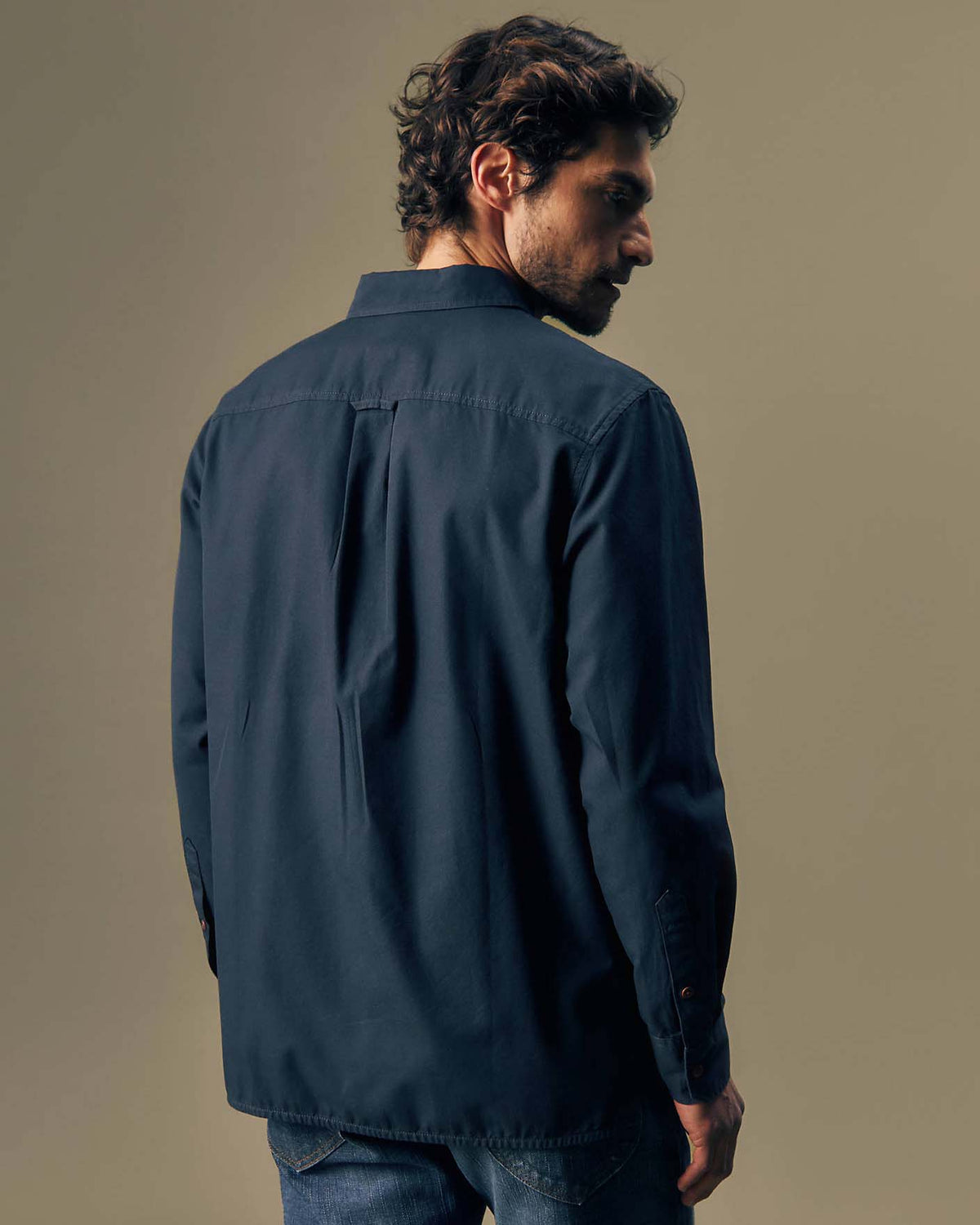 Lee Gold Oxford Button Up Shirt - Rebel Navy