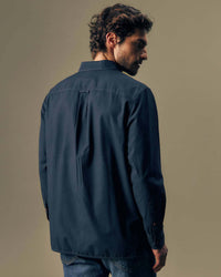 Lee Gold Oxford Button Up Shirt - Rebel Navy