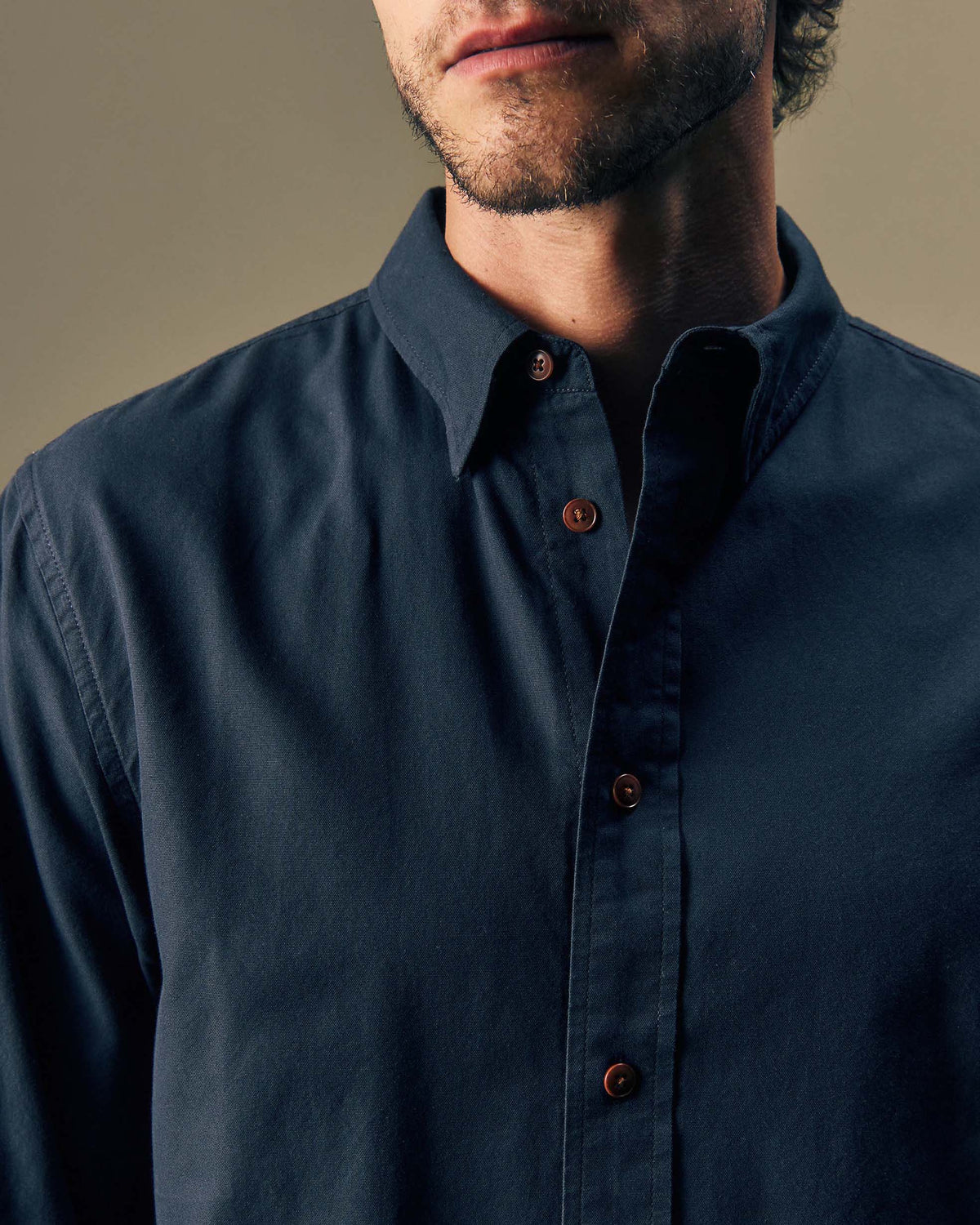 Lee Gold Oxford Button Up Shirt - Rebel Navy