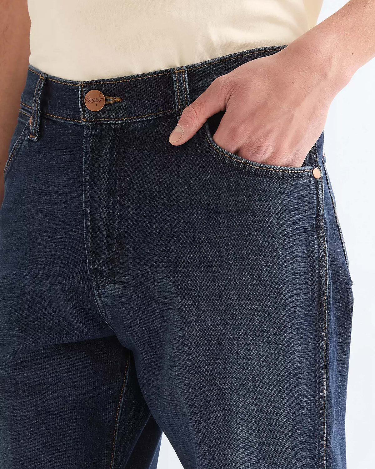 Wrangler Redford 'Toughlite' Regular Tapered Mens Jeans - Moonlit