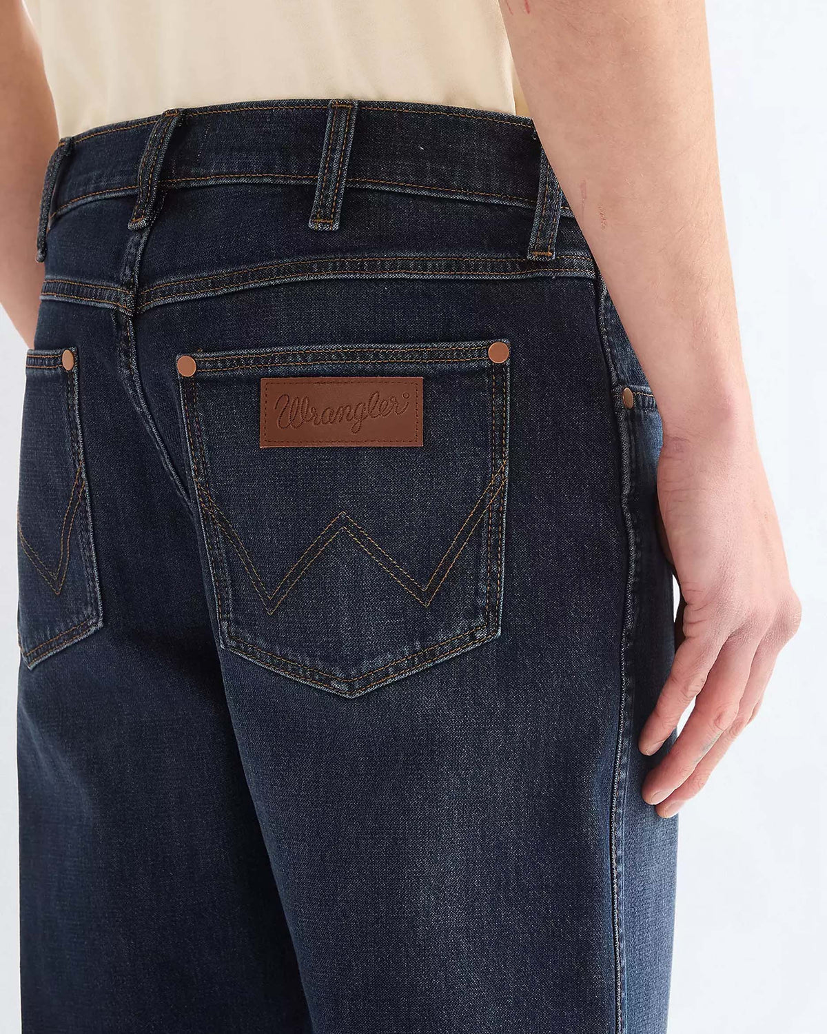 Wrangler Redford 'Toughlite' Regular Tapered Mens Jeans - Moonlit