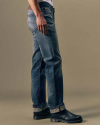Lee Gold Regular Straight Selvedge Mens Jeans - Gold Rush