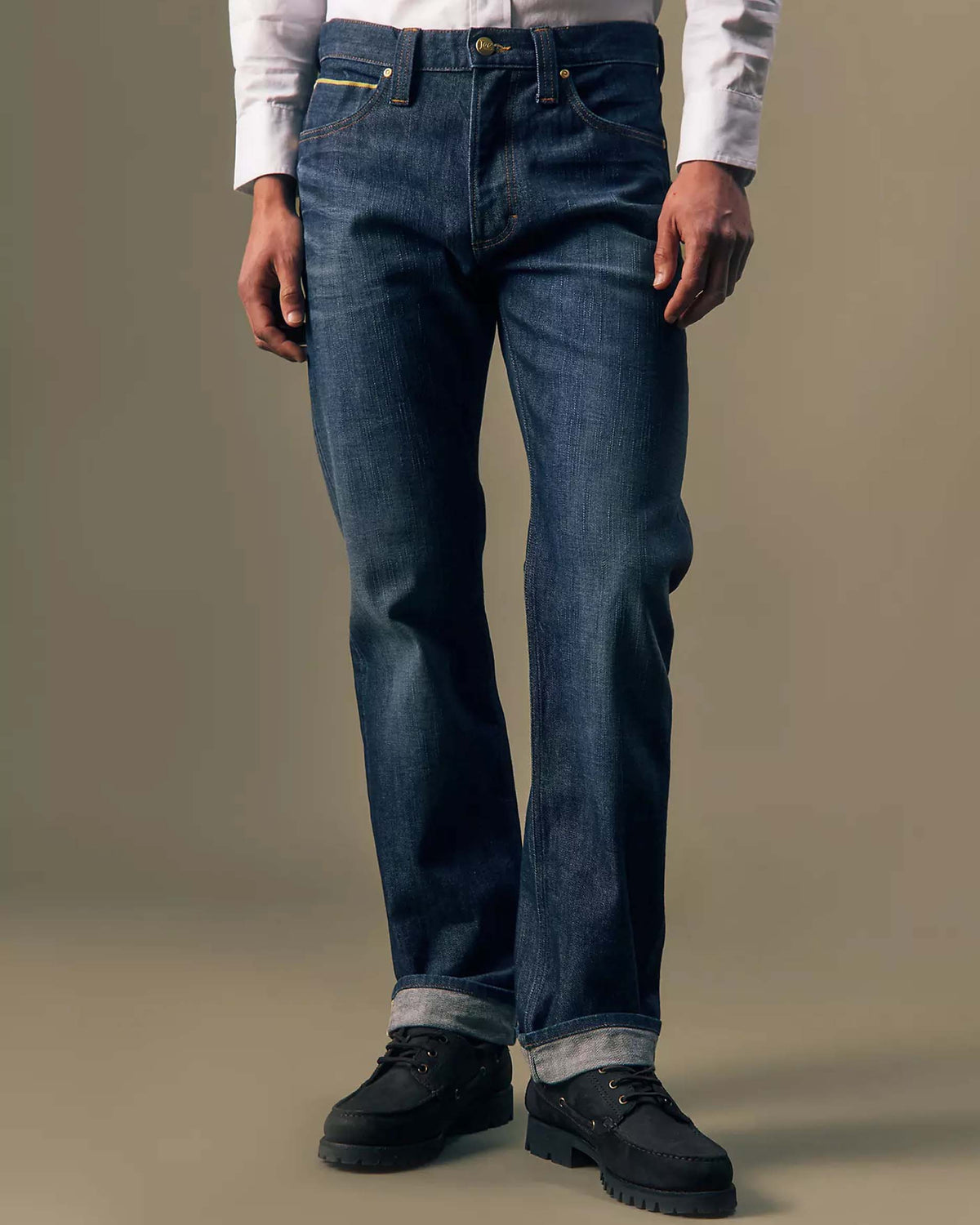 Lee Gold Regular Straight Selvedge Mens Jeans - Golden Age