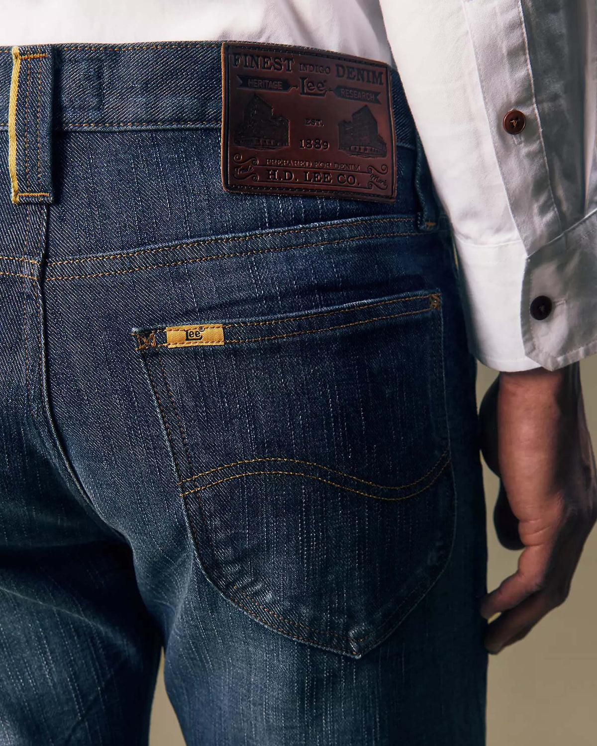 Lee Gold Regular Straight Selvedge Mens Jeans - Golden Age