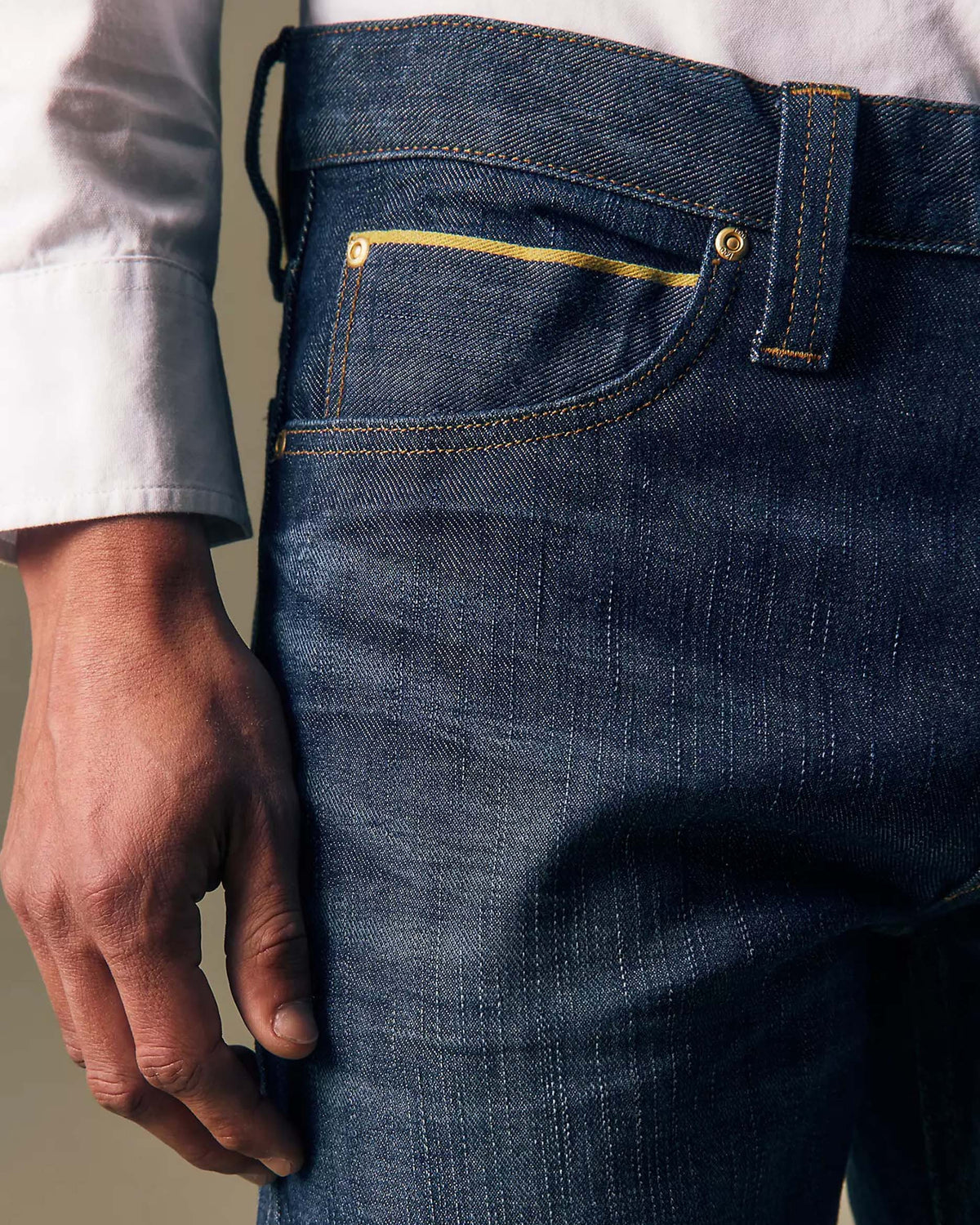 Lee Gold Regular Straight Selvedge Mens Jeans - Golden Age