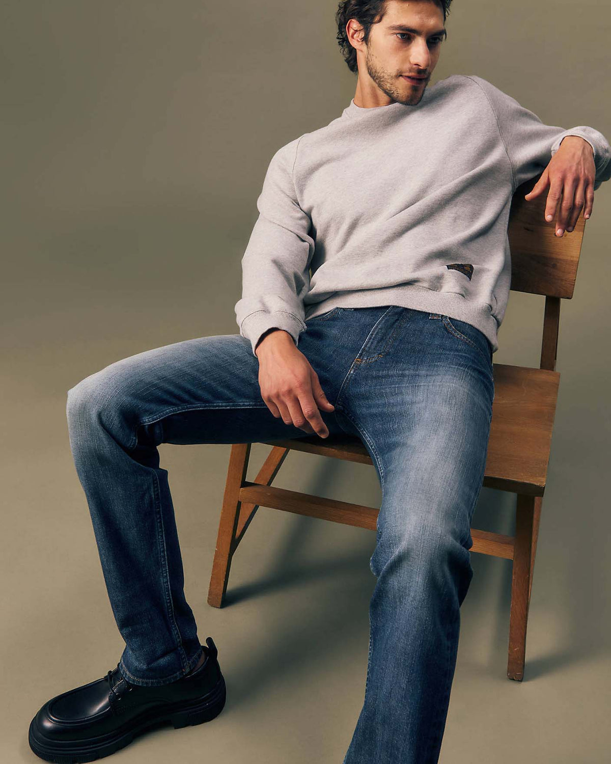 Lee Gold Slim Straight Selvedge Mens Jeans - Golden Hour