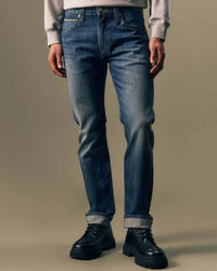Lee Gold Slim Straight Selvedge Mens Jeans - Golden Hour
