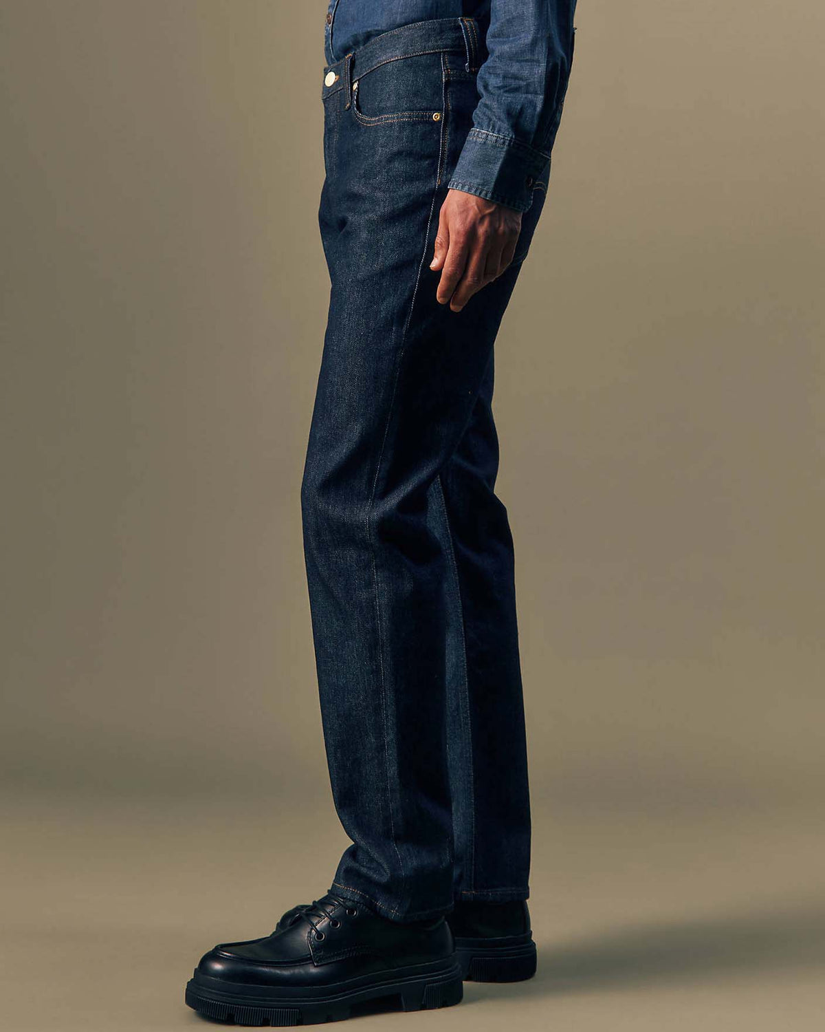 Lee Gold Regular Tapered Mens Jeans - Pure Gold