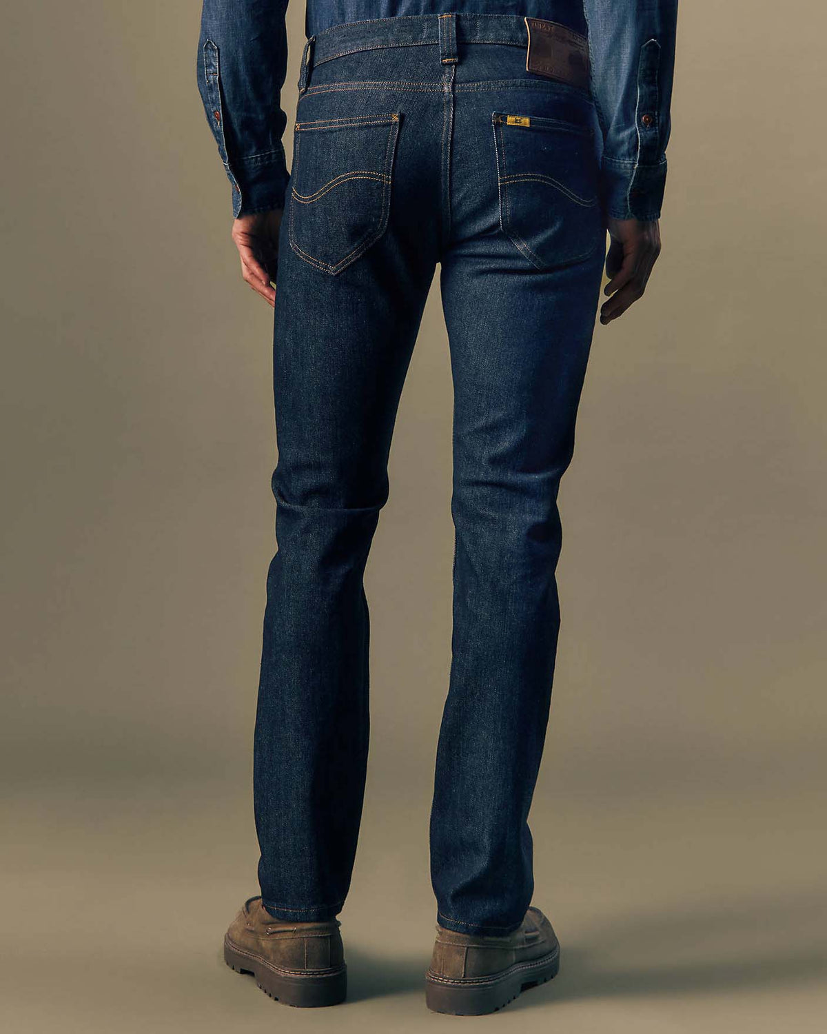 Lee Gold Slim Straight Mens Jeans - Pure Gold