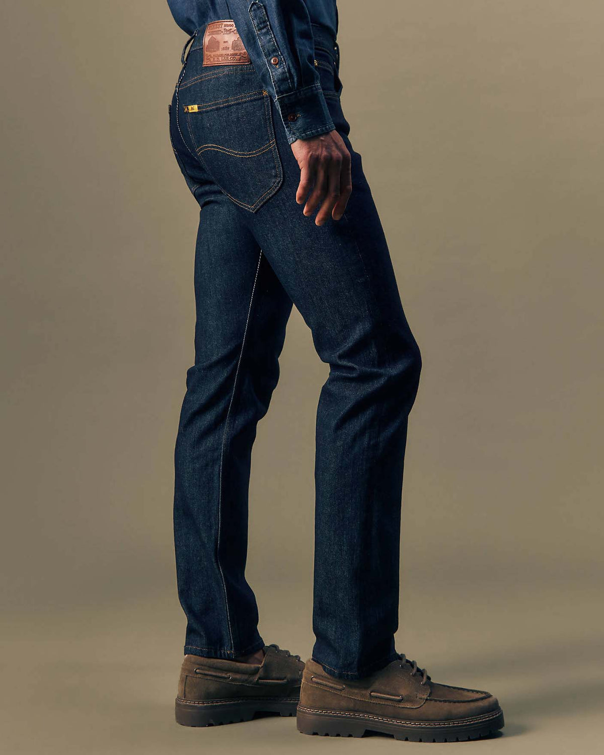 Lee Gold Slim Straight Mens Jeans - Pure Gold