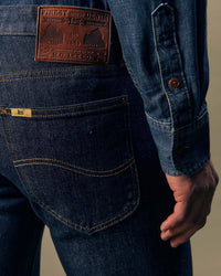 Lee Gold Slim Straight Mens Jeans - Pure Gold