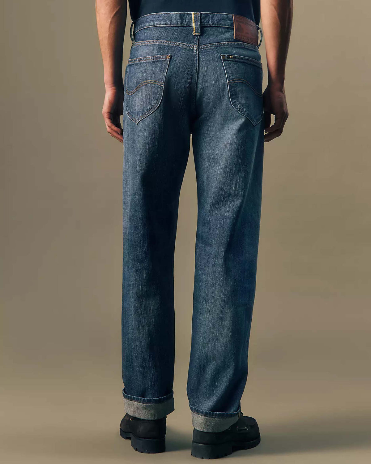 Lee Gold Relaxed Tapered Selvedge Mens Jeans - Golden Hour