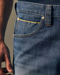Lee Gold Relaxed Tapered Selvedge Mens Jeans - Golden Hour