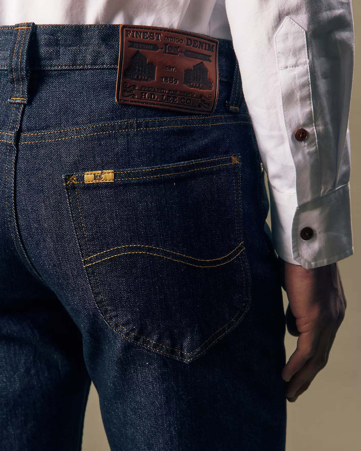Lee Gold Regular Straight Mens Jeans - Pure Gold