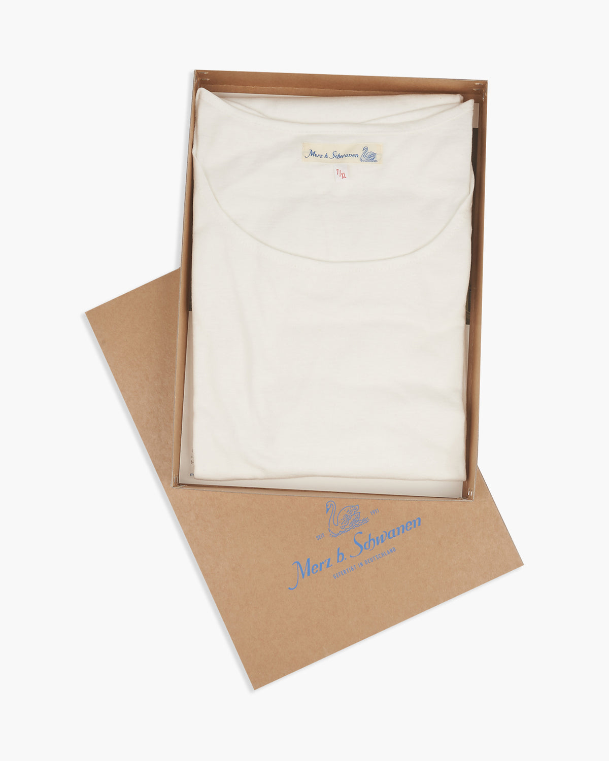 Merz b. Schwanen 114 4.6oz 1920s Loopwheeled Tee - White | Merz b. Schwanen T Shirts | JEANSTORE