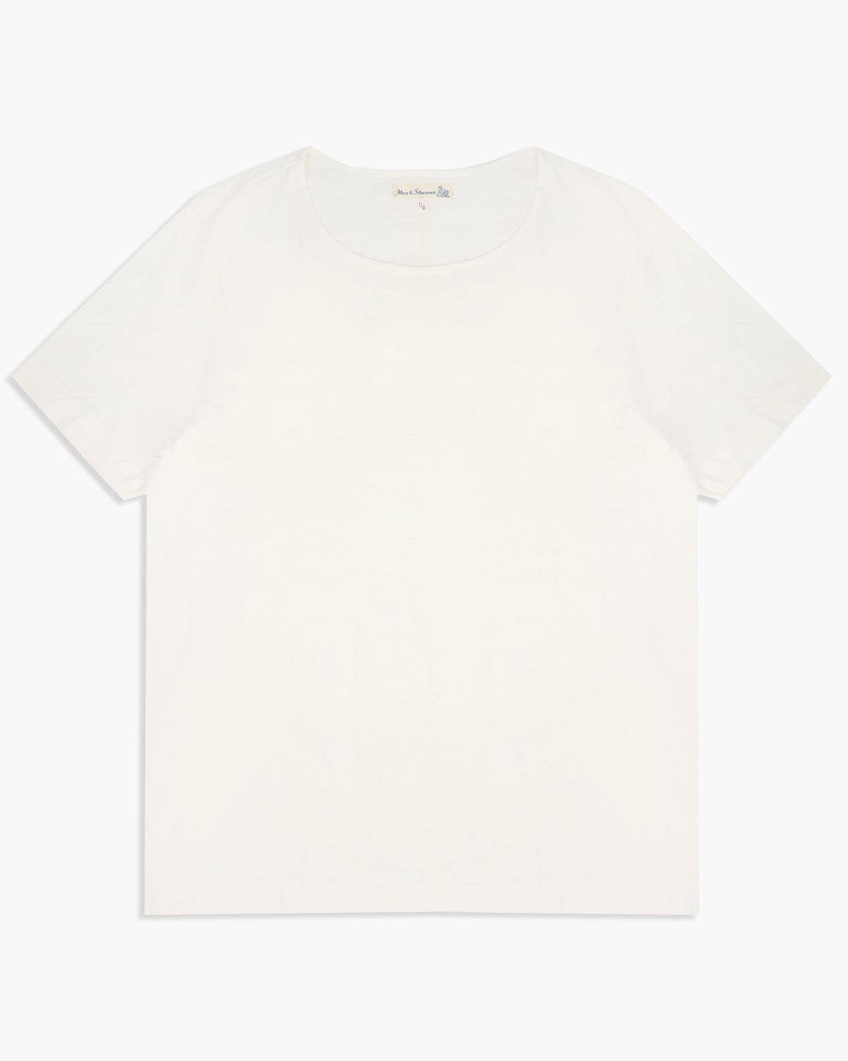 Merz b. Schwanen 114 4.6oz 1920s Loopwheeled Tee - White | Merz b. Schwanen T Shirts | JEANSTORE