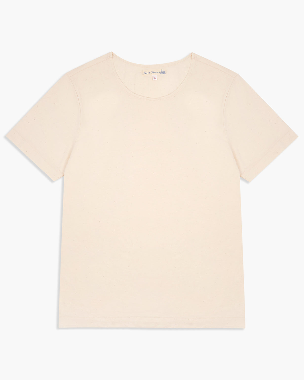 Merz b. Schwanen Good Originals 114 4.6oz 1920s Loopwheeled Tee - Nature | Merz b. Schwanen T Shirts | JEANSTORE