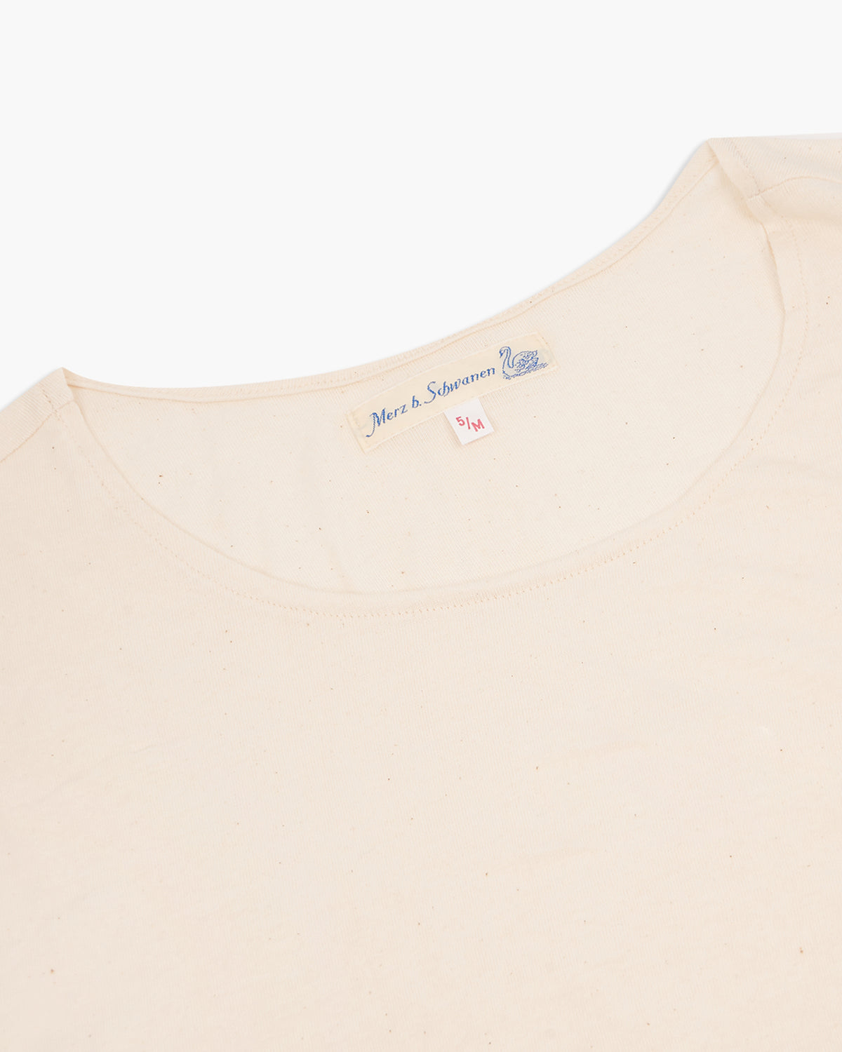 Merz b. Schwanen Good Originals 114 4.6oz 1920s Loopwheeled Tee - Nature | Merz b. Schwanen T Shirts | JEANSTORE