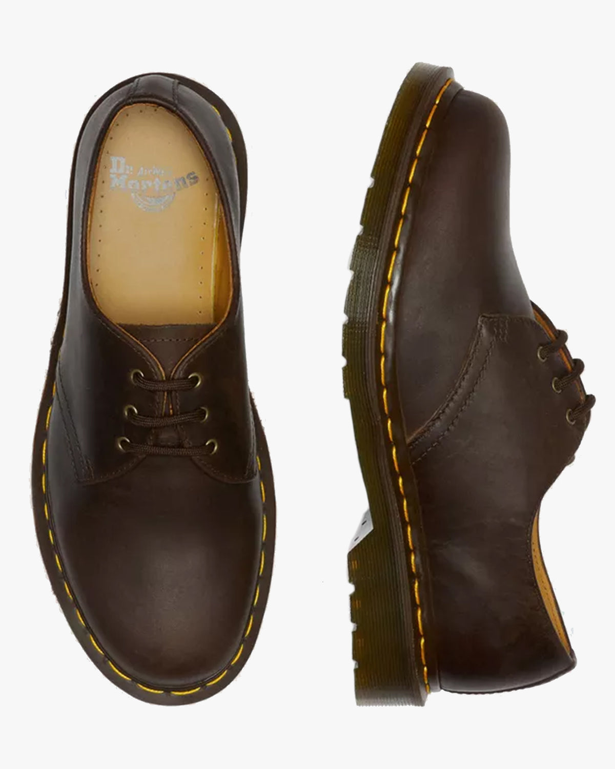 Dr Martens 1461 Shoes - Dark Brown Crazy Horse