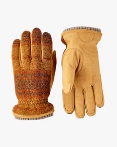 Hestra Noah Goatskin Nubuck & Wool Gloves - Mustard Multi