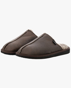 Shepherd® Of Sweden Hugo Sheepskin Slippers - Stone Oiled Antique