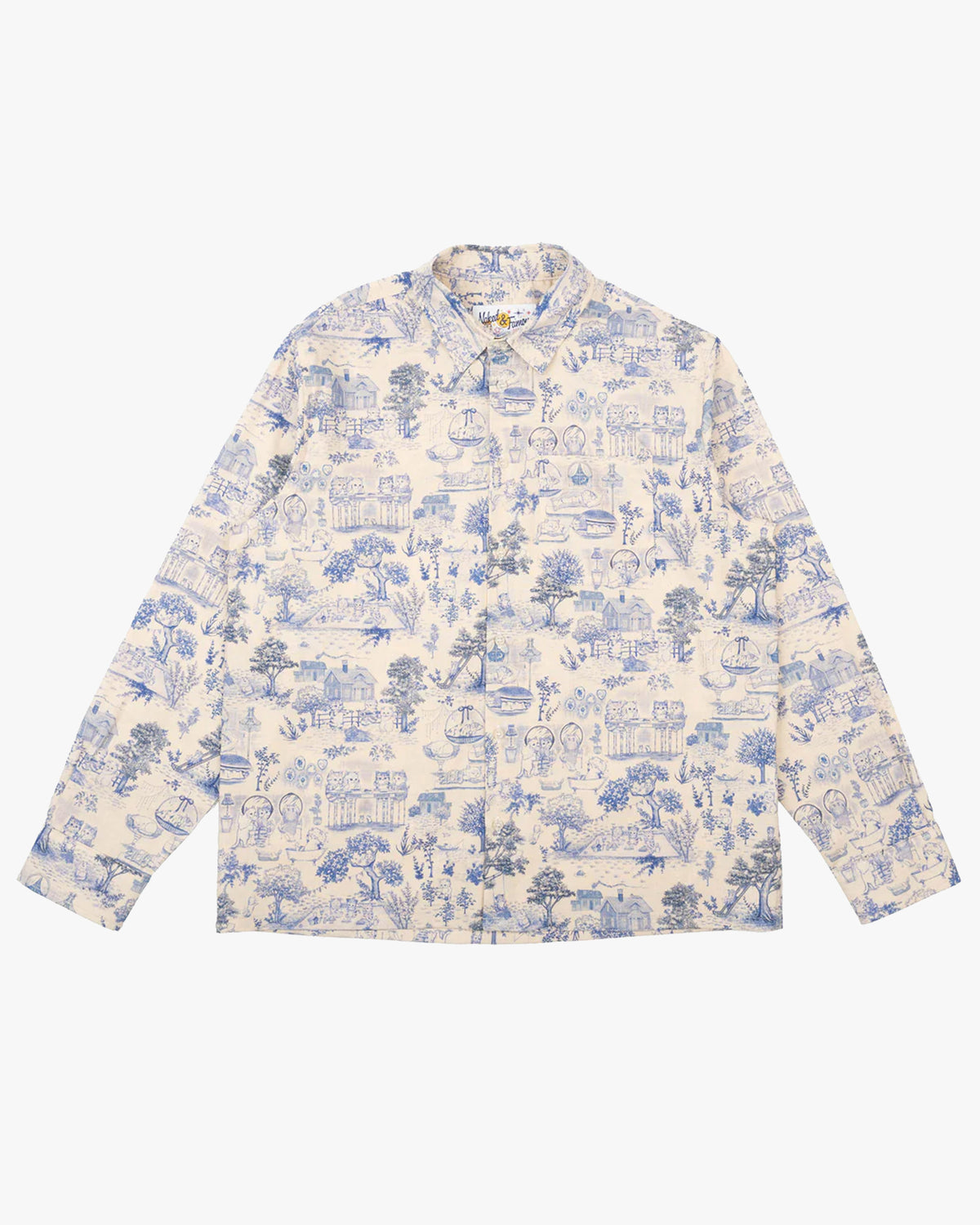 Naked & Famous Denim True Shirt - Linen Cats | Naked & Famous Denim Shirts | JEANSTORE
