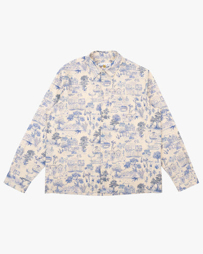 Naked & Famous Denim True Shirt - Linen Cats