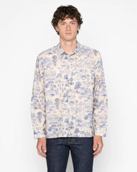 Naked & Famous Denim True Shirt - Linen Cats | Naked & Famous Denim Shirts | JEANSTORE
