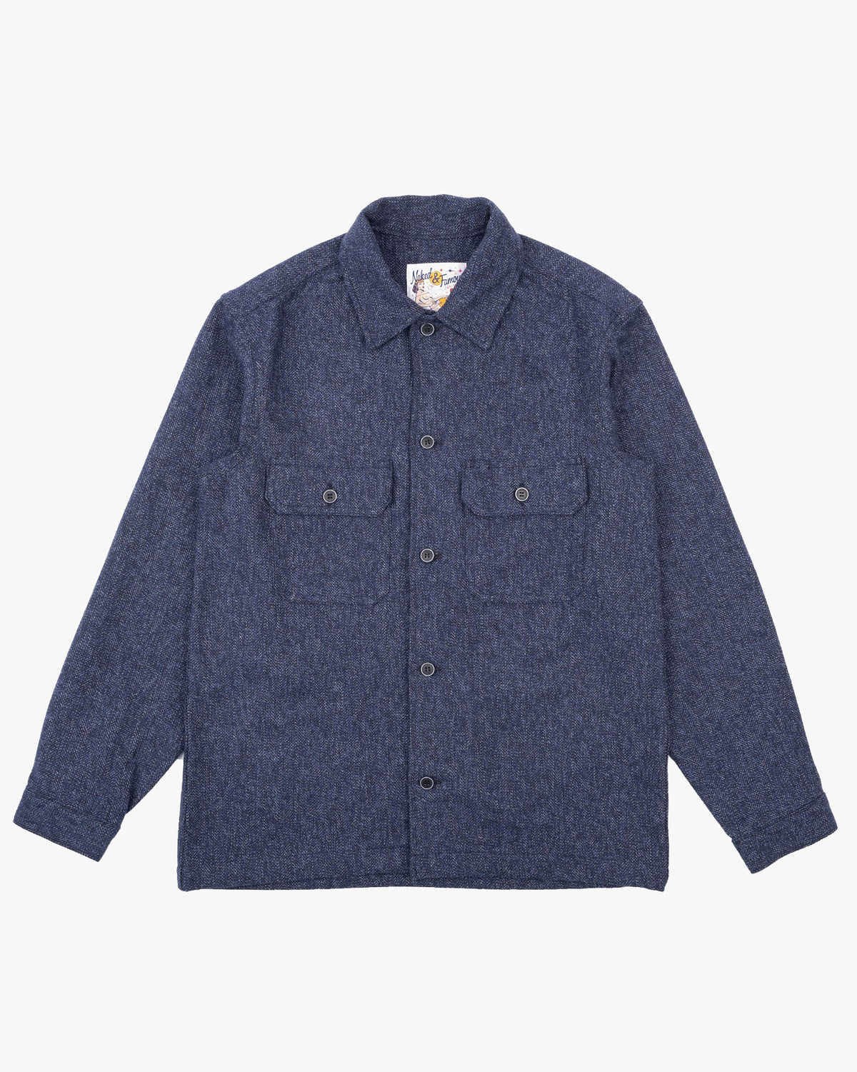 Naked & Famous Denim Herringbone Triple Twist Work Shirt - Indigo | Naked & Famous Denim Shirts | JEANSTORE