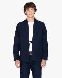 Naked & Famous Denim Kimono Shirt - Maekake Dobby