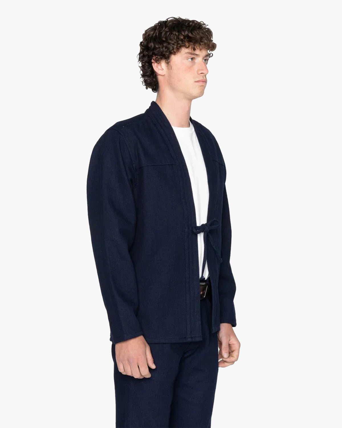 Naked & Famous Denim Kimono Shirt - Maekake Dobby