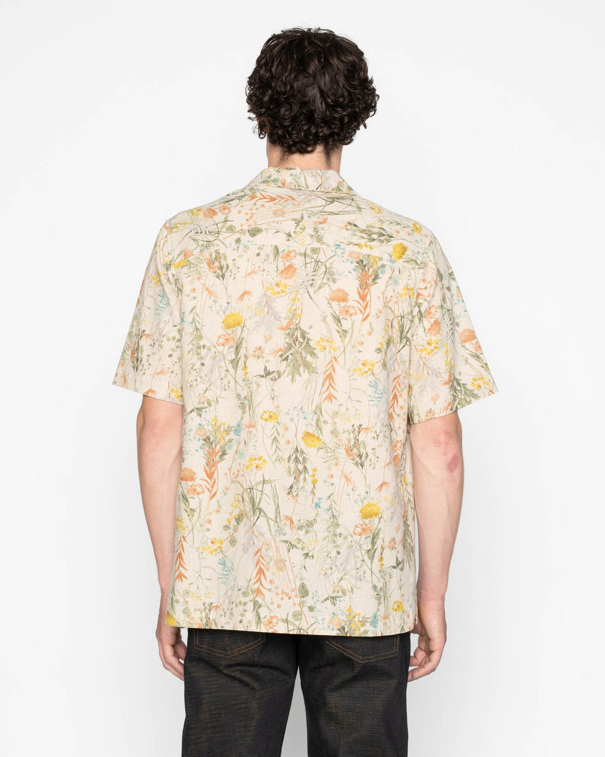 Naked & Famous Denim Aloha Shirt - Flowers Painting