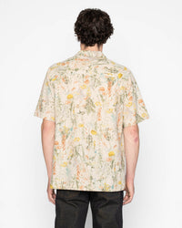 Naked & Famous Denim Aloha Shirt - Flowers Painting