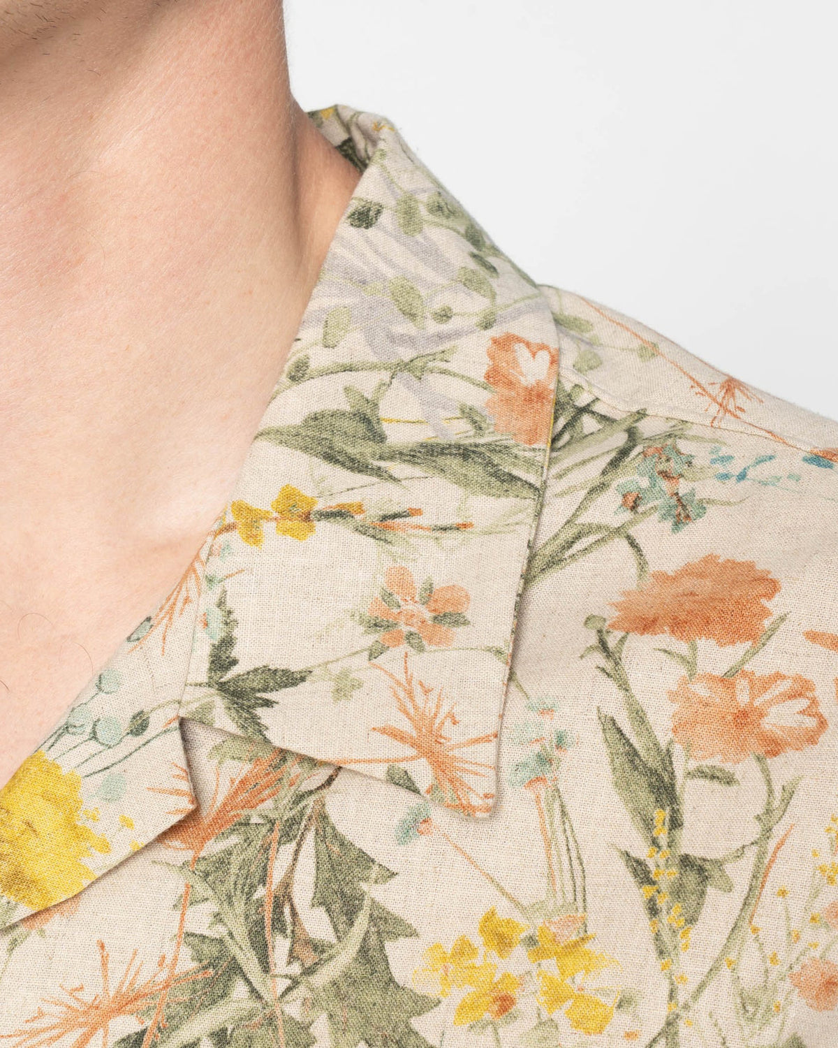 Naked & Famous Denim Aloha Shirt - Flowers Painting