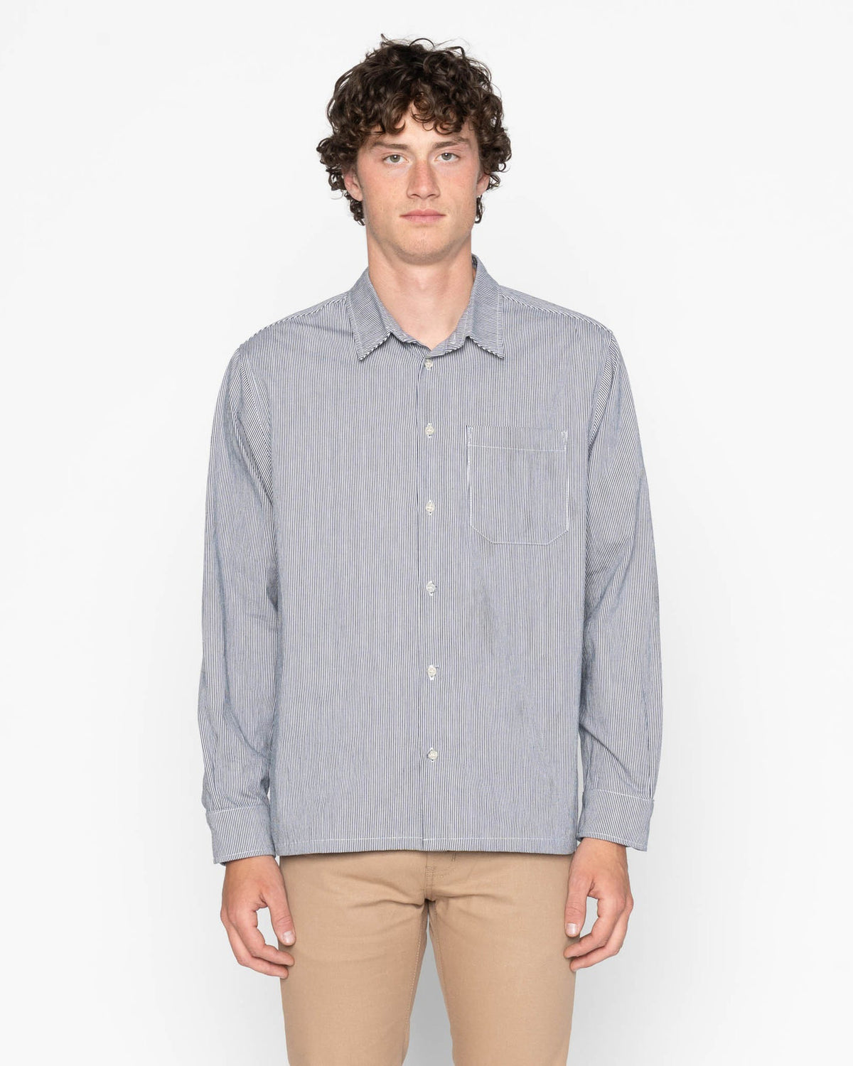 Naked & Famous Denim True Shirt - Organic Hickory | Naked & Famous Denim Shirts | JEANSTORE