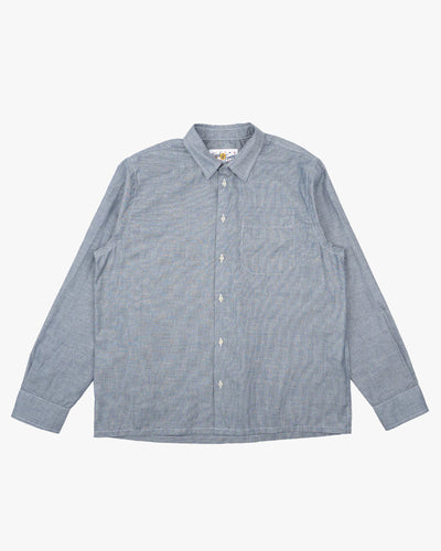 Naked & Famous Denim True Shirt - Indigo Stripe Selvedge