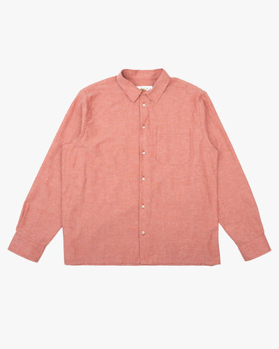 Naked & Famous Denim True Shirt - Red Selvedge Chambray