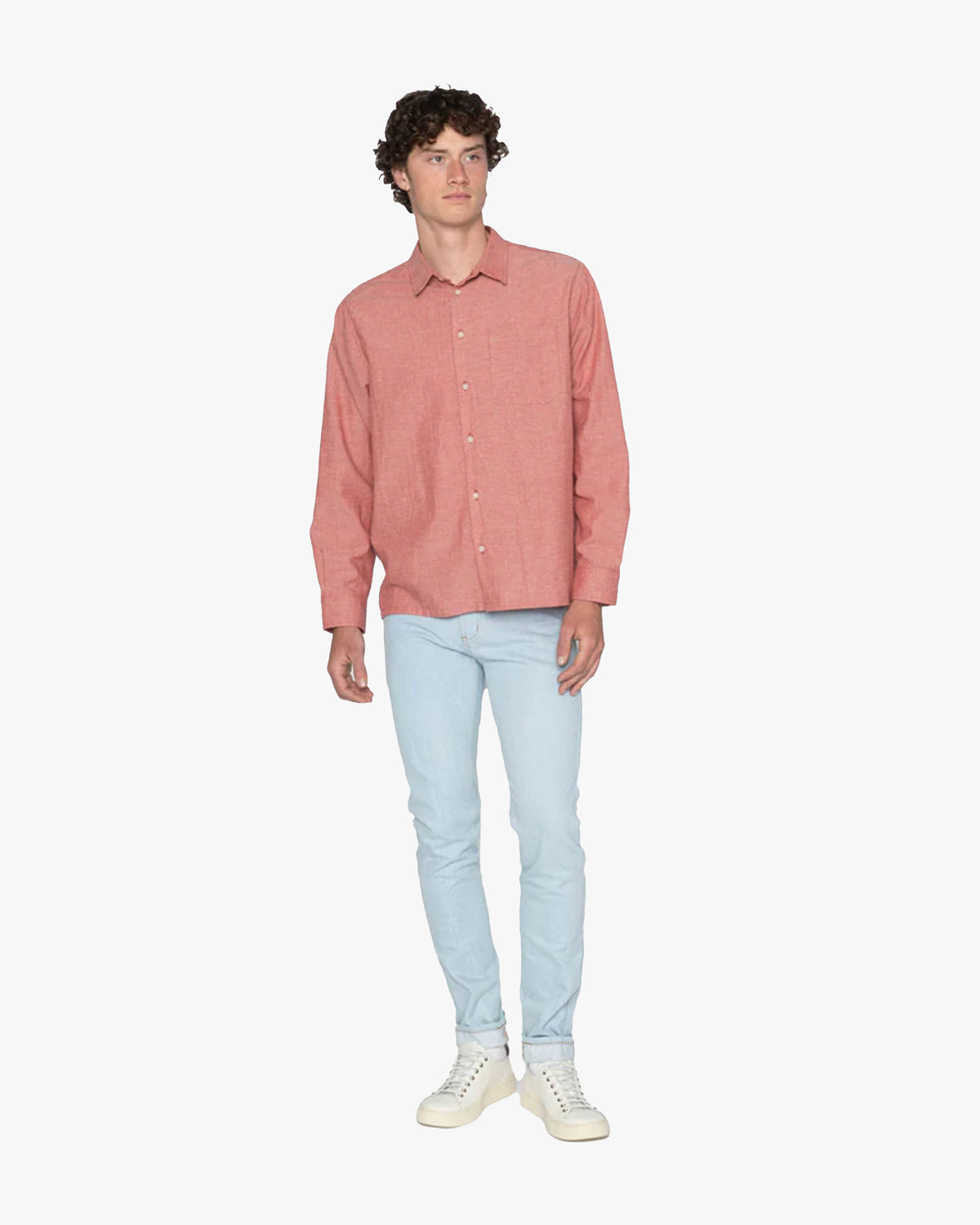 Naked & Famous Denim True Shirt - Red Selvedge Chambray | Naked & Famous Denim Shirts | Jeanstore