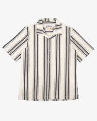 Naked & Famous Denim Dobby Bands Aloha Shirt - Natural