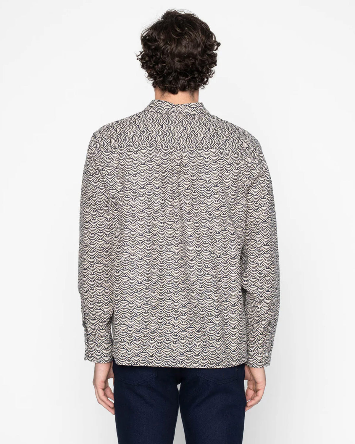 Naked & Famous Denim True Shirt - Seigaiha Waves