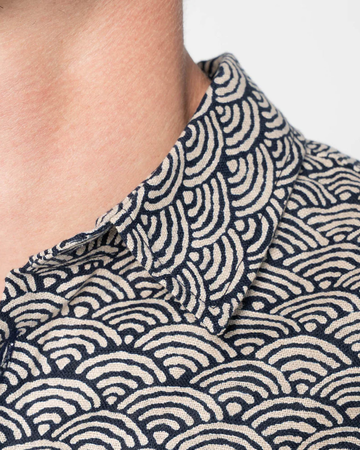 Naked & Famous Denim True Shirt - Seigaiha Waves