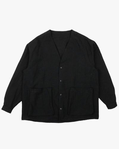 Naked & Famous Wise Guy Linen Blend Denim Jacket - Black