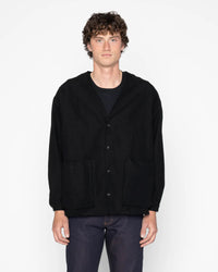 Naked & Famous Wise Guy Linen Blend Denim Jacket - Black