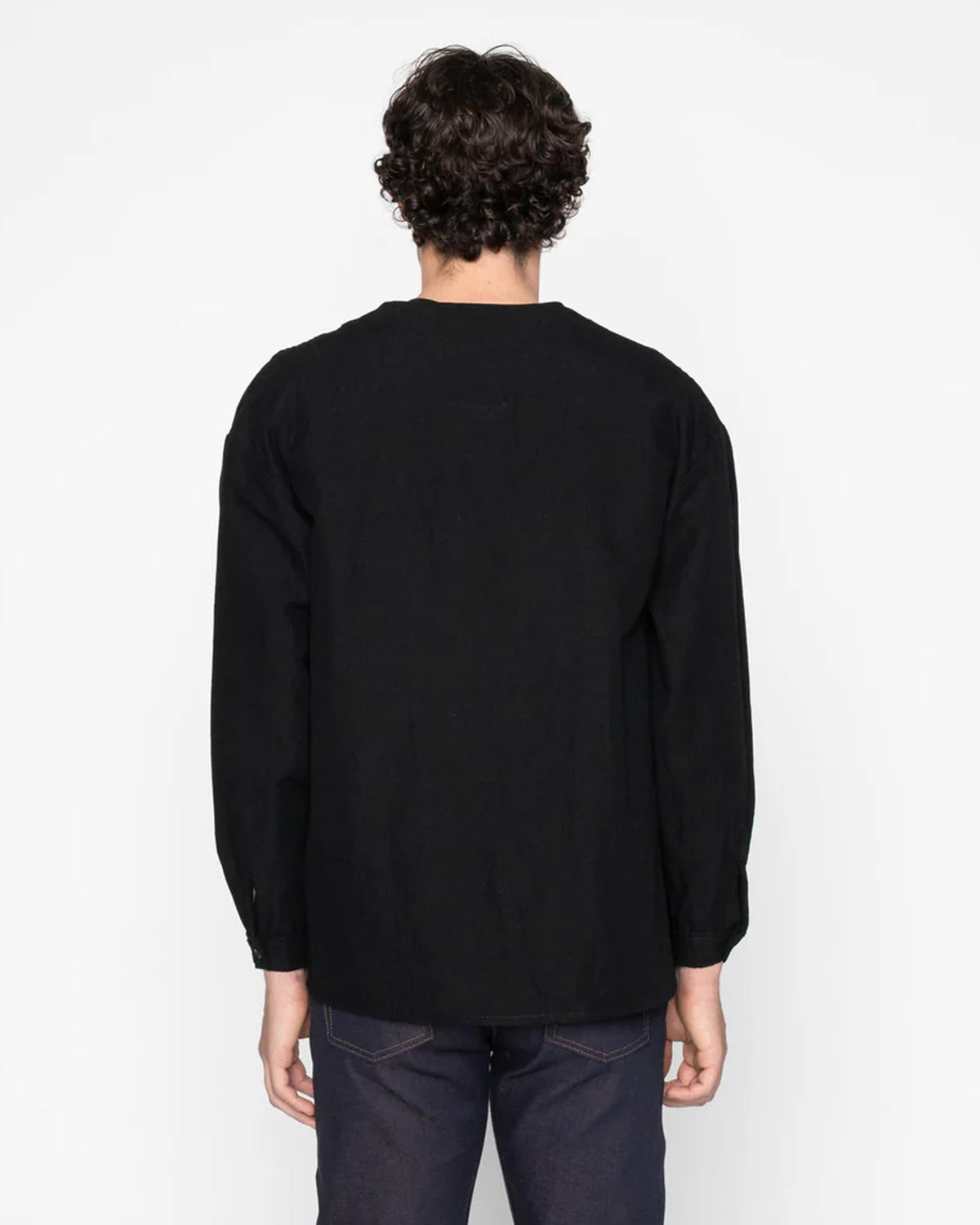 Naked & Famous Wise Guy Linen Blend Denim Jacket - Black