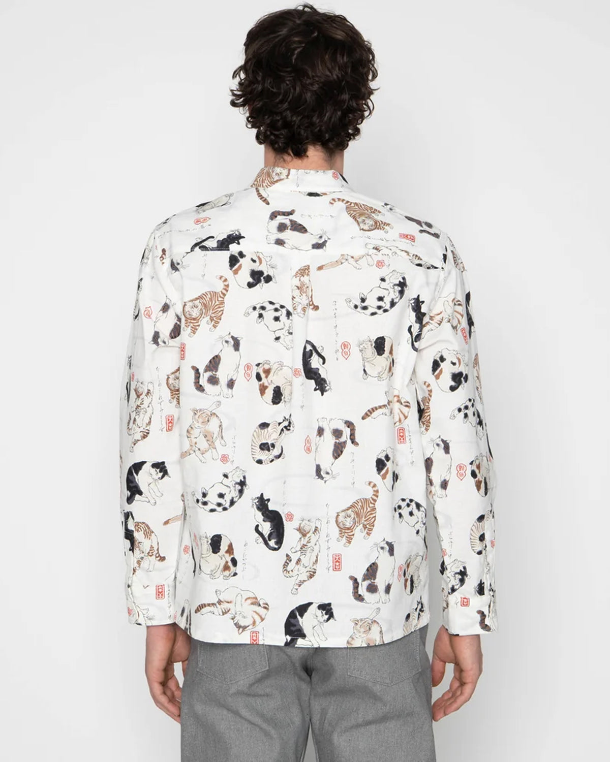 Naked & Famous Denim True Shirt - Japanese Neko Cats