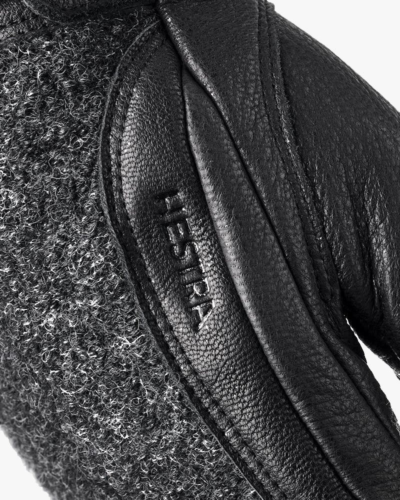 Hestra Daniel Insulated Wool & Leather Gloves - Charcoal / Black
