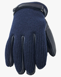 Hestra Table Cut Handmade Christopher Elk Leather & Cashmere Gloves - Navy | Hestra Gloves | JEANSTORE