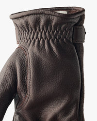 Hestra Table Cut Handmade Christopher Elk Leather & Cashmere Gloves - Espresso
